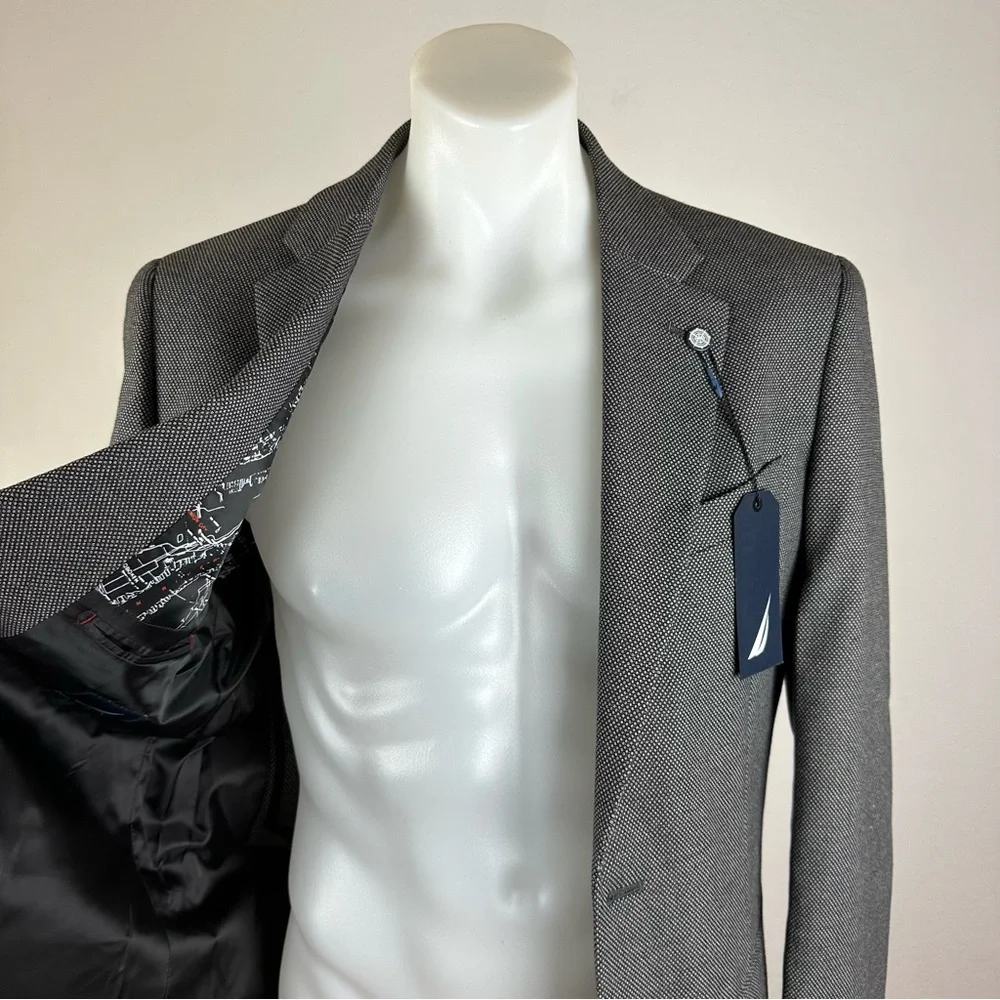 NWT Nautica Active Stretch Charcoal Blazer